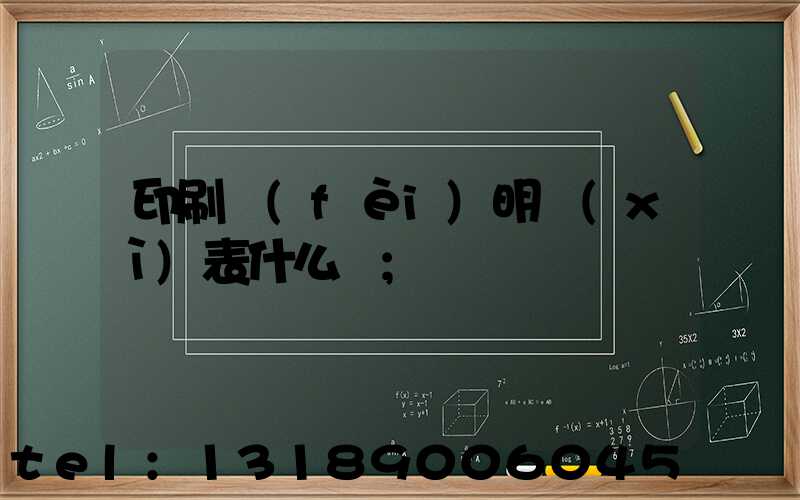 印刷費(fèi)明細(xì)表什么樣