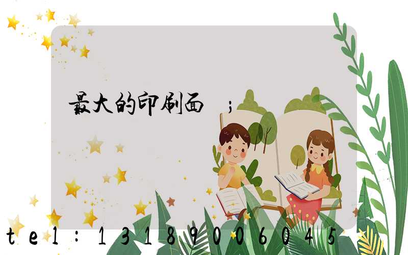 最大的印刷面積
