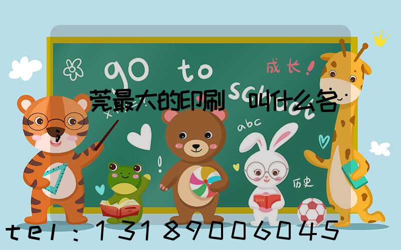 東莞最大的印刷廠叫什么名