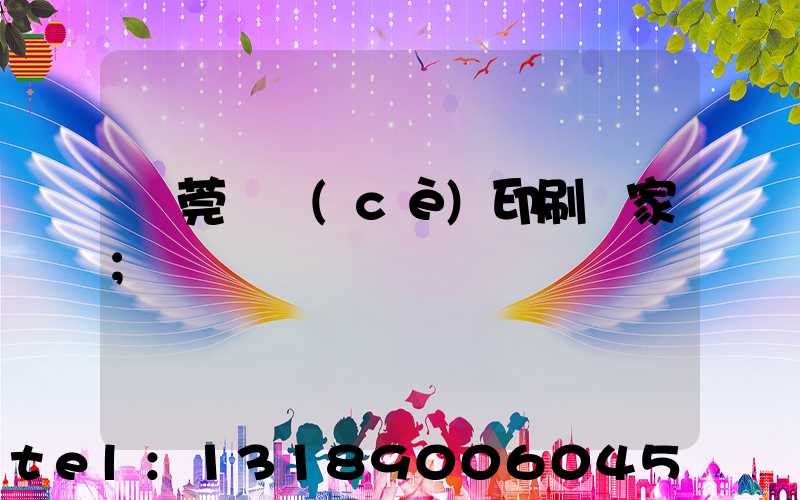 東莞畫冊(cè)印刷廠家