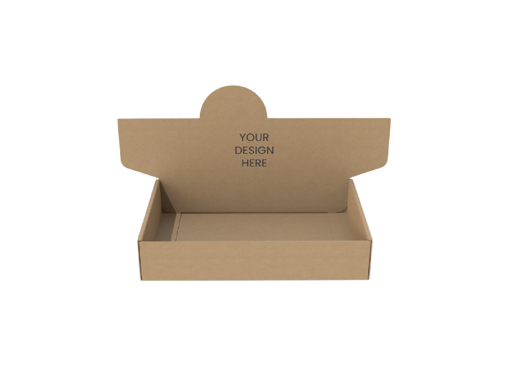 定制禮品包裝-無痕底展示飛機(jī)盒設(shè)計(jì)結(jié)構(gòu)圖